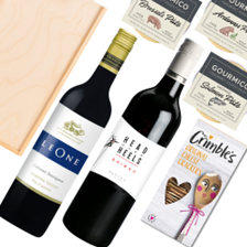 Buy & Send Leone Cab Sauv & Head Over Heels Shiraz Red Wine And Pate Duo Gift Box